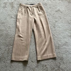 MAJE Womens Cropped Wide-Leg Trousers Brown 40